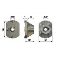 shumee CastelGarden TC42 TC122 Adapter za kosilnico 20 mm VIŠINA 35,9 mm