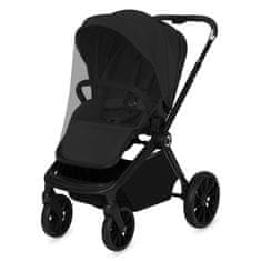 Lionelo Mika Plus 3v1 kombinirani otroški voziček, črn (Black Onyx)