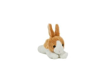Teddies Zajček ležeči pliš 11x15cm rjavo-bele barve 0m+