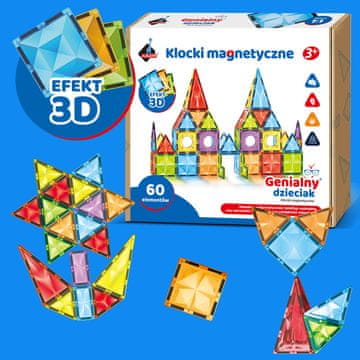 shumee 3D magnetni bloki - 60 kosov