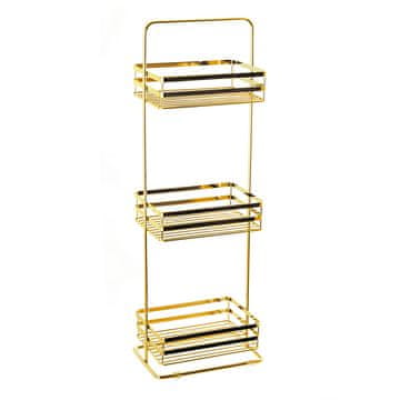 shumee Jeklena polica AWD INTERIOR 1986 zlata 3 žične police