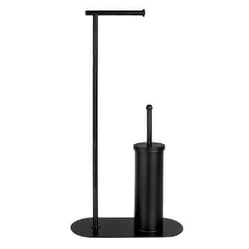 shumee Stojalo za toaletni papir in straniščno ščetko AWD INTERIOR 1631 črna mat