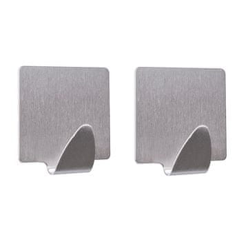 shumee AWD INTERIOR 1328 srebrn stenski obešalnik, kvadraten, 2 kosa.