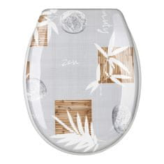 shumee NOTRANJOST POGONA NA VSA ŠTIRIKA 1999 Calmi straniščna deska z mehkim zapiranjem, siv bambusov vzorec