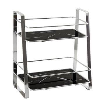 shumee AWD NOTRANJOST 2014 stoječa polica črni marmor 2 polici