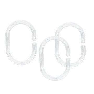 shumee AWD INTERIOR 1326 prozorni obročki za zaveso za tuš, 12 kosov