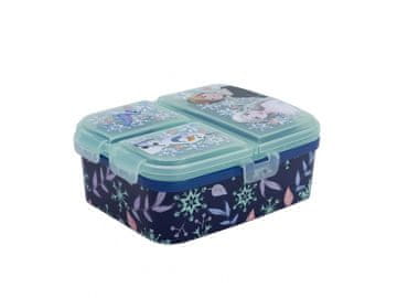 Stor Otroška škatla za malico XL Disney Frozen - 4 predali, plastična škatla za malico brez BPA, 81099