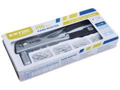 Extol Craft Klešče za zakovice + komplet zakovic, 60 kosov, za slepe zakovice 2,4-3,2-4,0-4,8 mm iz Al materiala, 7532