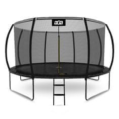 SPORT EXCLUSIVE Trampolin 366 cm Črna + zaščitna mreža + lestev