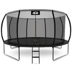Aga SPORT EXCLUSIVE Trampolin 430 cm Črna + zaščitna mreža + lestev