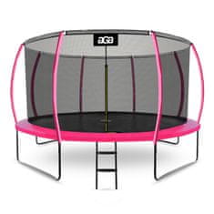 Aga SPORT EXCLUSIVE Trampolin 366 cm Roza + zaščitna mreža + lestev