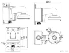 Hikvision DS-1272ZJ-110B(ČRNA) NOSILEC ZA KAMERO