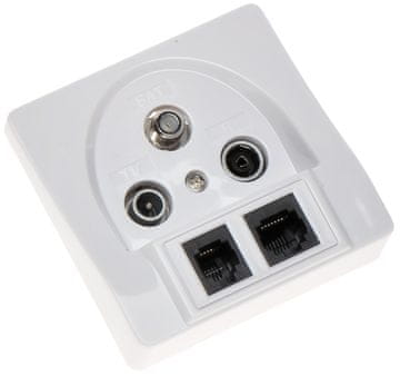 shumee TERMINALNA VTIČNICA GAR-SAT/2RJ R-TV SAT+RJ45+RJ11
