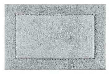 shumee TOPLA ŠIK GLAMOUR KOPALNIŠKA PREPROGA S KRIŽNIM VBODOM 60X90 CM SREBRNA
