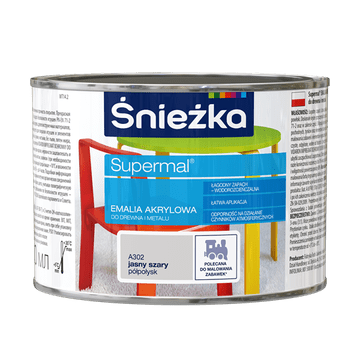 shumee SUPERMAL AKRILNI EMAJL ZA LES IN KOVINO SVETLO SIVA POLSIJOČA 0,4 L