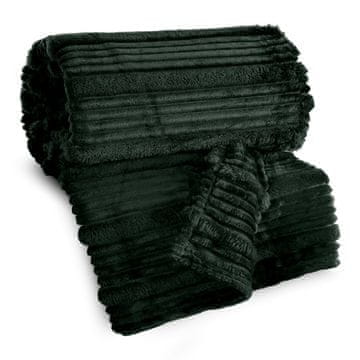 shumee EUROFIRANY ODEJA IZ FLISA Z RELIEFNIM VZORCEM NINA 220X200 CM TEMNO ZELENA