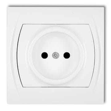 shumee KARLIK LOGO ENOJNA VTIČNICA 2P B/U LGP-1P BELA