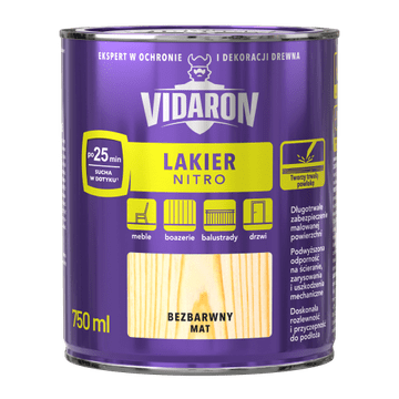 shumee VIDARON HITROSUŠEČI NITRO LAK PROZOREN 0,75 L MAT