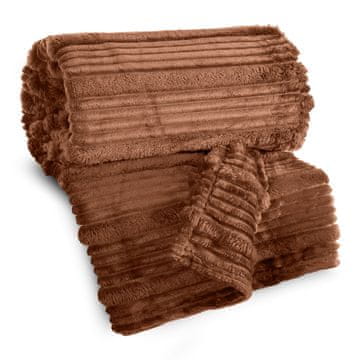 shumee EUROFIRANY ODEJA IZ FLISA Z RELIEFNIM VZORCEM NINA 220X200 CM OPEČNO RDEČA