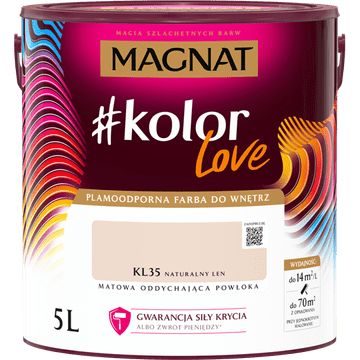 shumee MAT ZRAČNA LATEKSNA BARVA MAGNAT #kolorlove KL35 naravni lan 5L BS