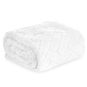 shumee EUROFIRANY PREVLEKA ZA ODEJO FLANO D91 CARO VZOREC 70X160 CM BELA