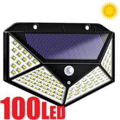 shumee 100 LED solarna svetilka s senzorjem gibanja in mraka, 600 lumnov, 1800 mAh 3,2V baterija