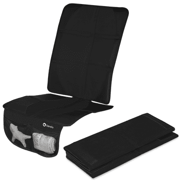 Lionelo Sikker zaščitna podloga za otroški avtosedež, črna