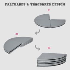 Homestar Podloga za ples na drogu 150x5 cm Siva