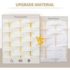 Homestar Prostorilni pregradni zaslon 4-panelni zložljiv 160x16x170 cm bel