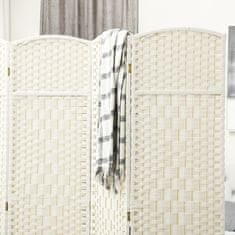 Homestar Prostorovni delilnik 4-panelni zložljiv 180x17x180 cm bel