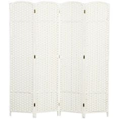 Homestar Prostorilni pregradni zaslon 4-panelni zložljiv 160x16x170 cm bel