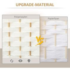 Homestar Prostorilni razdelilec 6-panelni zložljiv 240x16x170 cm bel