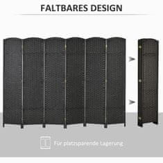 Homestar Prostorilni razdelilec 6 panelov zložljiv 240x16x170 cm črn