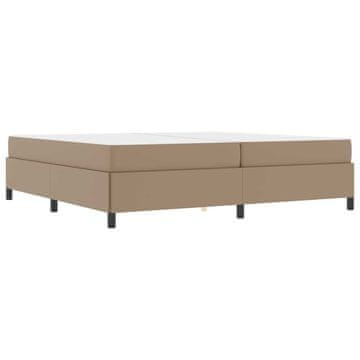 Vidaxl Konstrukcija postelje z vzmetnico Kapučino 200 x 200 cm blago