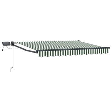 Vidaxl Ročna tenda s solarnimi LED lučkami 3 x 2,5 m