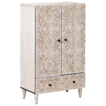 Vidaxl Visoka omara s polico Bela 60 x 33,5 x 100 cm Masiven les manga