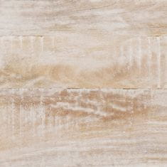 Vidaxl Strani šal s polico Bela 90 x 33,5 x 75 cm Masiven les manga