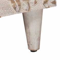 Vidaxl Strani šal s predalom Bela 40 x 33,5 x 75 cm Masiven les manga