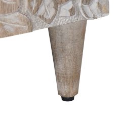 Vidaxl Strani šal s polico Bela 90 x 33,5 x 75 cm Masiven les manga