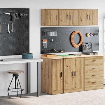 Vidaxl vidaXL Garažne omare 2 kosa Craftsman hrast lepljen les