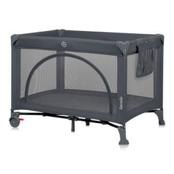 Lionelo Laura potovalna otroška posteljica, siva (Grey Concrete)