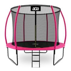 Aga SPORT EXCLUSIVE Trampolin 305 cm Roza + zaščitna mreža + lestev