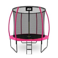 Aga SPORT EXCLUSIVE Trampolin 250 cm Roza + zaščitna mreža + lestev