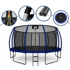 Aga SPORT EXCLUSIVE Trampolin 500 cm Temno modra + zaščitna mreža + lestev