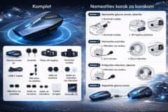 Farrot Rider PRO+ motoristični interkom Mesh 3km do 8 oseb Bluetooth 5.4 IPX7