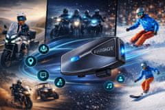 Farrot Rider PRO+ motoristični interkom Mesh 3km do 8 oseb Bluetooth 5.4 IPX7