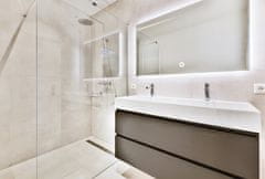 shumee LED osvetljeno ogledalo 100x80 vodoodporno IP65 s stikalom na dotik