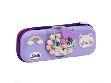 Astra Torbica za svinčnike iz pene 3D EVA AstraBAG KITTY, sivka, 503025059