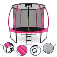 Aga SPORT EXCLUSIVE Trampolin 305 cm Roza + zaščitna mreža + lestev