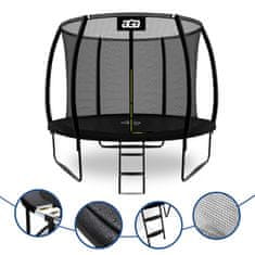 Aga SPORT EXCLUSIVE Trampolin 305 cm Črna + zaščitna mreža + lestev